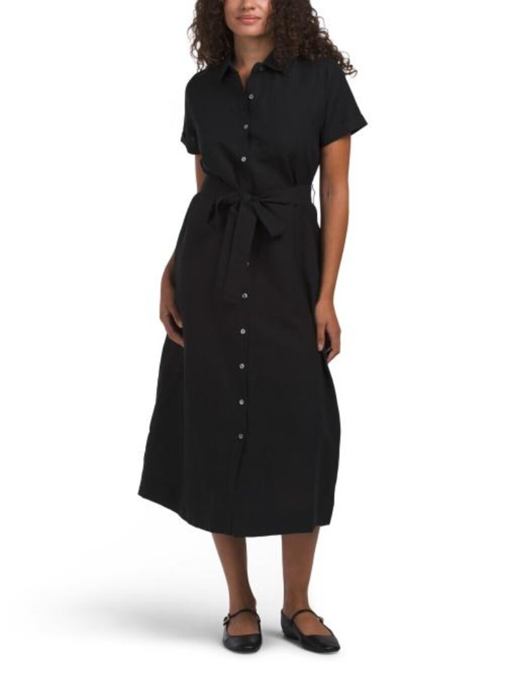 MAREA Linen Blend Hamptons Dress